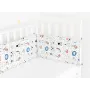 Бортики на ліжечко COSAS ANIMALS WHITE Ранфорс 30х180 см Білий
