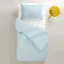 Набір простирадла на резинці COSAS ROSE DOTS / GREY STARS Ранфорс 90х200х20 см 2 шт Рожевий/Білий