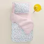 Набір простирадла на резинці COSAS ROSE DOTS / GREY STARS Ранфорс 90х200х20 см 2 шт Рожевий/Білий