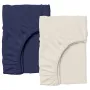 Набір простирадла на резинці COSAS BEIGE / DARK BLUE Ранфорс 160х200х20 см 2 шт Синій/Білий