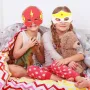 Дитяче простирадло COSAS RED ZIGZAG Ранфорс 60х120х12 см Різнокольоровий