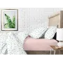 Підлітковий комплект на резинці COSAS COLOR BLOTS CS1 Ранфорс 155х215 см Білий/Рожевий