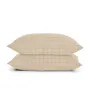 Сімейний комплект на резинці COSAS BEIGE GEOMETRY Ранфорс 2х160х220 см Бежевий/Сірий