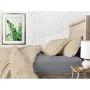 Евро комплект на резинке COSAS BEIGE GEOMETRY CS1 Ранфорс 200х220 см Бежевый/Серый