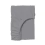 Євро постіль з простирадлом на гумці Grey Geometry CS1 COSAS сірий 200х220 см