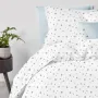 Полуторное постельное белье Grey Stars CS2 COSAS Белый 160х220 см