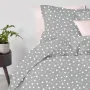 Евро постель с простыней на резинке Grey Stars COSAS серый 200х220 см