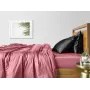 Півтораспальний комплект COSAS ROSE SATIN CS5 Сатин 160х220 см Чорний/Пудровий