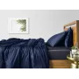 Євро постільна білизна сатин Dark Blue CS6 COSAS Графіт 200х220 см