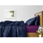Євро постільна білизна сатин Dark Blue CS8 COSAS Фіалка 200х220 см