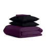 Півтораспальний комплект COSAS VIOLET SATIN CS7 160х220 см Чорний/Фіолетовий