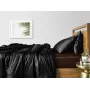 Полуторное постельное белье сатин Black COSAS Шоколад 160х220 см
