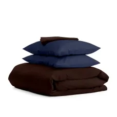 Півтораспальний комплект COSAS CHOCOLATE SATIN CS1 160х220 см Синій