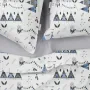 Євро комплект без простирадла COSAS DREAM WIGWAMS Ранфорс 200х220 см Блакитний