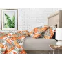 Полутораспальный комплект на резинке COSAS ORANGE PALMS Ранфорс 160х220 см Оранжевый