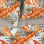 Семейный комплект на резинке COSAS ORANGE PALMS Ранфорс 2х160х220 см Оранжевый