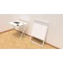 Стол трансформер Компакт 1 Ferrum-decor 750x790x720 Белый металл ДСП Белый 16 мм (KOM108)