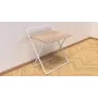 Стол трансформер Компакт 1 Ferrum-decor 750x790x720 Белый металл ДСП Дуб Сонома 16 мм (KOM111)
