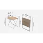 Стол трансформер Компакт 1 Ferrum-decor 750x790x720 Белый металл ДСП Дуб Сонома 16 мм (KOM111)