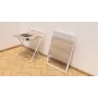 Стол трансформер Компакт 1 Ferrum-decor 750x790x720 Белый металл ДСП Дуб Сонома 16 мм (KOM111)