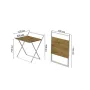 Стол трансформер Компакт 1 Ferrum-decor 750x790x720 Белый металл ДСП Дуб Артизан 16 мм (KOM113)