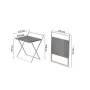 Стол трансформер Компакт 1 Ferrum-decor 750x790x720 Белый металл ДСП Бетон 16 мм (KOM114)