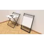 Стол трансформер Компакт 1 Ferrum-decor 750x790x720 Черный металл ДСП Белый 16 мм (KOM101)
