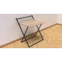Стол трансформер Компакт 1 Ferrum-decor 750x790x720 Черный металл ДСП Дуб Сонома 16 мм (KOM104)