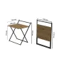 Стол трансформер Компакт 1 Ferrum-decor 750x790x720 Черный металл ДСП Дуб Артизан 16 мм (KOM106)