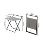 Стол трансформер Компакт 1 Ferrum-decor 750x790x720 Черный металл ДСП Бетон 16 мм (KOM107)