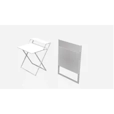 Стол трансформер Компакт 2 Ferrum-decor 750x790x720 Белый металл ДСП Белый 16 мм (KOM208)