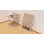 Стол трансформер Компакт 2 Ferrum-decor 750x790x720 Белый металл ДСП Дуб Сонома 16 мм (KOM211)