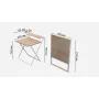 Стол трансформер Компакт 2 Ferrum-decor 750x790x720 Белый металл ДСП Дуб Сонома 16 мм (KOM211)
