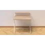 Стол трансформер Компакт 2 Ferrum-decor 750x790x720 Белый металл ДСП Дуб Сонома 16 мм (KOM211)