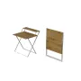 Стол трансформер Компакт 2 Ferrum-decor 750x790x720 Белый металл ДСП Дуб Артизан 16 мм (KOM213)