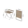 Стол трансформер Компакт 2 Ferrum-decor 750x790x720 Белый металл ДСП Дуб Сан-Марино 16 мм (KOM209)