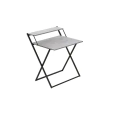 Стол трансформер Компакт 2 Ferrum-decor 750x790x720 Белый металл ДСП Бетон 16 мм (KOM214)