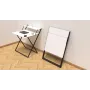 Стол трансформер Компакт 2 Ferrum-decor 750x790x720 Черный металл ДСП Белый 16 мм (KOM201)