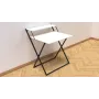 Стол трансформер Компакт 2 Ferrum-decor 750x790x720 Черный металл ДСП Белый 16 мм (KOM201)