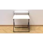 Стол трансформер Компакт 2 Ferrum-decor 750x790x720 Черный металл ДСП Белый 16 мм (KOM201)