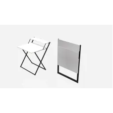 Стол трансформер Компакт 2 Ferrum-decor 750x790x720 Черный металл ДСП Белый 16 мм (KOM201)