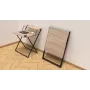 Стол трансформер Компакт 2 Ferrum-decor 750x790x720 Черный металл ДСП Дуб Сонома 16 мм (KOM204)