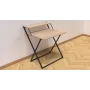 Стол трансформер Компакт 2 Ferrum-decor 750x790x720 Черный металл ДСП Дуб Сонома 16 мм (KOM204)
