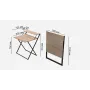 Стол трансформер Компакт 2 Ferrum-decor 750x790x720 Черный металл ДСП Дуб Сонома 16 мм (KOM204)