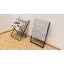 Стол трансформер Компакт 2 Ferrum-decor 750x790x720 Черный металл ДСП Бетон 16 мм (KOM207)