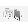 Стол трансформер Компакт 2 Ferrum-decor 750x790x720 Черный металл ДСП Бетон 16 мм (KOM207)