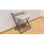 Стол трансформер Компакт 2 Ferrum-decor 750x790x720 Черный металл ДСП Бетон 16 мм (KOM207)