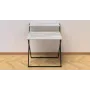 Стол трансформер Компакт 2 Ferrum-decor 750x790x720 Черный металл ДСП Бетон 16 мм (KOM207)
