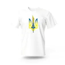 Футболка Меч Геншин Імпакт РУС S Біла (17186) Fruit of the loom