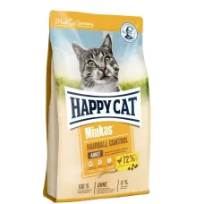 Корм Happy Cat Minkas Hairball Control для взрослых котов с птицей от комков шерсти 10 кг